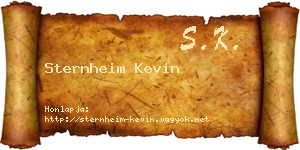 Sternheim Kevin névjegykártya